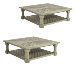 Meubles de table en bois de teck de qualité pour le salon d'une villa avec un design moderne et des tailles personnalisées - Product Image 5