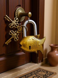Cadenas décoratif en laiton en forme de poisson, cadenas en laiton à motif animal, cadenas en métal fantaisie pour objets de collection, boutiques de cadeaux, décoration intérieure - Product Image 4