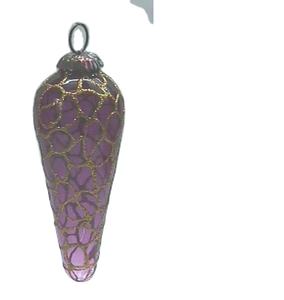 Grands ornements en verre de Noël suspendus rouges pour les décorations de fête - Product Image 1