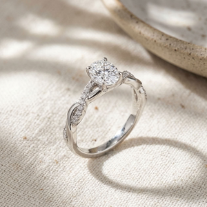 Oval Cut Moissanite Engagement <b>Ring</b> 925 Sterling <b>Silver</b> Infinity Bridal Band Twisted Pave <b>Wedding</b> <b>Ring</b> for <b>Women</b> Party Gift - Product Image 4