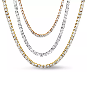 High Quality D Color VVS Cut Diamond Platinum Luxury Tennis Chain Silver Plated 925 Sterling Silver Cross Pendant Anniversary - Product Image 3