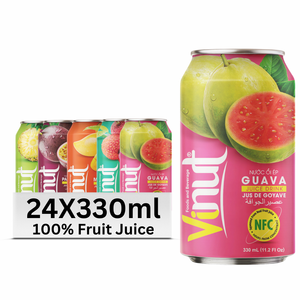 Para el precio de fábrica de VINUT, jugo de guayaba sin azúcar de 330ml, bebida de etiqueta privada, jugo de frutas y verduras, opción de muestra gratis de Vietnam - Product Image 1