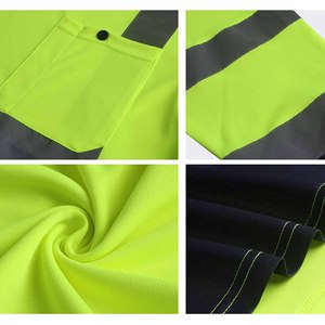 เสื้อยืดแขนยาวโพลีเอสเตอร์น้ำหนักเบาปรับแต่งได้ มาตรฐาน ANSI Class 1 สะท้อนแสงสูง กันน้ำ ตาข่ายระบายอากาศ เสื้อผ้าเพื่อความปลอดภัยแบบสะท้อนแสงสั่งทำพิเศษ - Product Image 6