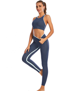 Conjunto de Yoga de 2 Piezas para Mujer, Cuello Halter, Cintura Alta, Nylon y Spandex, Transpirable y Elástico - Product Image 6