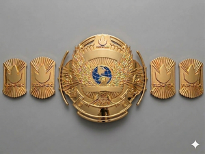 Ceinture de championnat de lutte poids lourd mondial Ronpex International personnalisée en cuir et laiton, qualité supérieure, unisexe, boîte RI-2605 5kg - Product Image 6