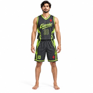 Tenue de basketball pour hommes : Maillot et short athlétiques respirants et légers pour l'entraînement en équipe, la compétition et la pratique sportive - Product Image 1