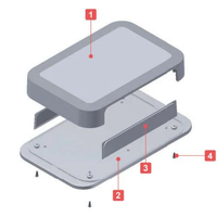 Boîtier de jonction mural en plastique ABS personnalisé, point d'accès WiFi, indice de protection IP54, 124x67x34mm
