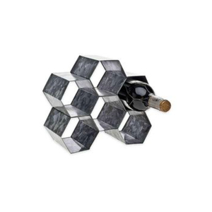 Royal Look Galvanized Metal Wine Rack With Handle 3 Bottle Capacity Home Dining Room Decor Furniture Wine Racks - Product Image 2