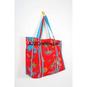 Bolso de playa grande de algodón a rayas estilo boho hecho a mano para mujer con asa larga para viajes, fiestas, compras y uso diario, Rajasthan - Product Image 5