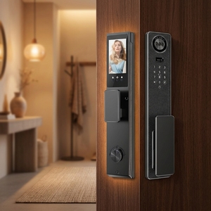 2026 3D Yüz Tanıma Tuya Wifi Akıllı Kapı Kilidi, Kameralı Görüntülü İnterkom ve Tam Otomatik Gömme Kilit - Product Image 1