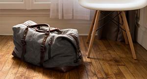 Sac de voyage en toile et cuir, fermeture éclair, imperméable, sac de week-end de haute qualité, LCTB-0096 - Product Image 4