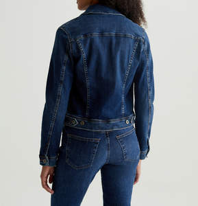 Dernières Tendances : Manteaux et Vestes Personnalisés pour Femmes – Collection Automne et Printemps – Veste en Jean Décontractée à Col Rabattu et Manches Longues - Product Image 6