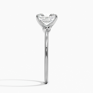 Anillo BOJ 0112 con Corte Radiante, Plata 925, Diseño de Nudo de Amor, Anillo Solitario con Diamante de 2ct, Color D, VVS1, Moissanita, Certificado GRA - Product Image 3
