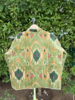Veste d'hiver pour femme en velours premium tricoté matelassé en coton imprimé |   Vêtements d'extérieur floraux artisanaux faits à la main |   Boutique de luxe