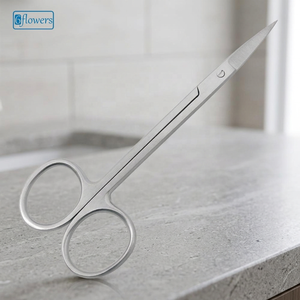 Manicure Scissors Stainless Steel Straight Blade Sharp Tip Round Handle Durable <b>Nail</b> Trim Tool for Adults Iris Scissors - Product Image 2