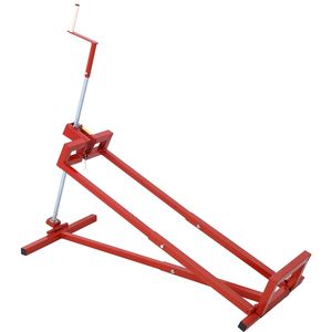 Capacità di 800 libbre facile da guidare tosaerba sollevatore universale per trattore 45 gradi di inclinazione regolabile rosso ausilio per la pulizia delle falciatrici - Product Image 1