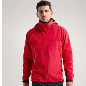 Chaqueta Cortavientos de Invierno para Hombre de Alta Calidad con Capucha, Logotipo Personalizado, Impermeable, Ecológica y Transpirable, Color Rojo - Product Image 1