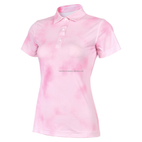Pakaian Golf Formal Premium Longgar Custom Sublimasi Batik Denim/Flanel Sutra/Katun V-neck Kaos Wanita Aplikasi
