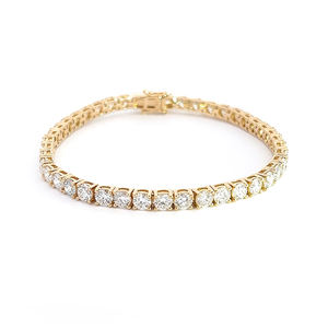 Pulsera de tenis de oro de 14K con diamantes cultivados en laboratorio de 8.8 CT, corte brillante, certificado IGI, chapado en rodio, joyería de lujo unisex para fiesta - Product Image 5