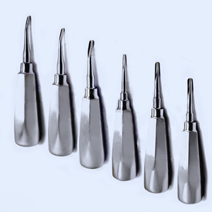 Élévateurs de racines dentaires manuels en acier inoxydable hautement poli pour l'extraction dentaire et la chirurgie buccale - Product Image 6