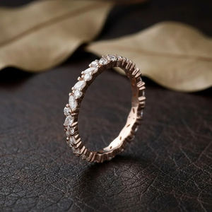 Hermoso Anillo de Circonita Cúbica con Engaste Pavé Completo, Plata de Ley 925, Anillo de Promesa, Aniversario, Boda - Product Image 3