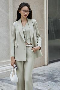 Pantalones de Mujer a la Moda para Todas las Temporadas, Corte Acampanado, Color Liso, Antiarrugas, Elegantes, en Tonos Vibrantes KQ23 - Product Image 4