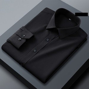 Chemise habillée décontractée pour homme, rayée rouge et blanche, à manches longues, col rabattu, 100 % coton popeline, respirante, séchage rapide, anti-plis - Product Image 3