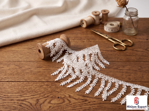 Fournisseur de tissu en dentelle à franges sur mesure, fabricant de garnitures en dentelle cils pour robes de mariée, textile de mode africaine - Product Image 4