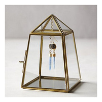 Boîte de rangement pour bijoux en bois et métal décorative de qualité supérieure, design artisanal pour bagues, colliers et accessoires
