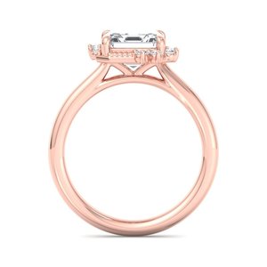 Classic Unique Corner Cluster Asscher Moissanite Diamond Everyday Wear Loving <b>Couple</b> Genuine S925 Silver Promise <b>Ring</b> - Product Image 4