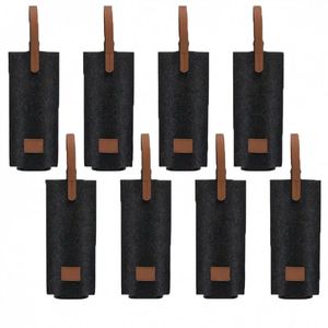8 Bolsas de Fieltro Resistentes para Botellas de Vino con Asas Marrones, Porta Botellas Individuales Portátiles para Picnics, Campamentos y Fiestas - Product Image 1