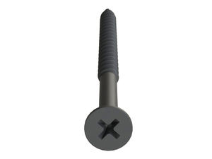 Vis de terrasse phosphatées noires zingurées à filetage fin à tête clairon pour l'utilisation de matériaux de construction en acier métrique - Product Image 2