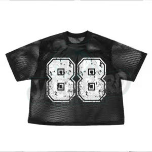 Camiseta de malla con gráfico impreso personalizado para hombre, ropa deportiva informal, proveedor de marca privada OEM - Product Image 2