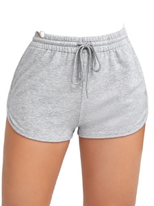 Pantalones cortos de mujer de diseño personalizado con logotipo bordado para mujer, pantalones cortos ajustados para correr, pantalones cortos de entrenamiento sólidos para mujer - Product Image 2