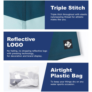 กางเกงขาสั้นเล่นเซิร์ฟคุณภาพสูงพร้อมชายผ้าที่ช่วยระบายอากาศได้ดีขึ้น ผ้าแห้งเร็ว ยืดหยุ่น สำหรับผู้ชาย - Product Image 3