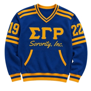 Women's Sigma Gamma Rho Vintage 90s <b>Sweatshirt</b> Custom Embroidered Crew Neck Pullover <b>Retro</b> Style Sorority Apparel Casual Fashion - Product Image 2