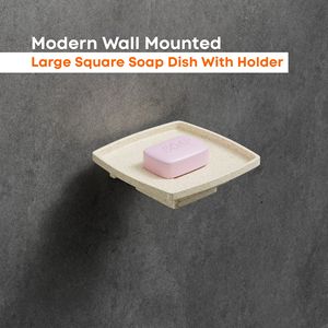 Industrial Large Square Metal Soap Dish <b>Wall</b> Mount Heavy Duty Iron <b>Wire</b> <b>Basket</b> Soap Holder for Shower and Mudroom - Product Image 2