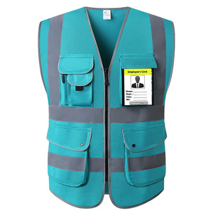 Chaleco de Seguridad Reflectante Naranja de Alta Visibilidad con Bolsillos, Cierre de Cremallera, Uniforme de Trabajo, Diseño Transpirable Unisex - Product Image 6