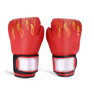 Guantes de Boxeo MMA Sanda de 2 Colores, Profesionales, Transpirables, de Cuero, con Correa de Muñeca Ajustable y Cierre de Gancho y Bucle, para Niños - Product Image 1