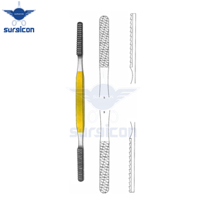 ที่ขูดจมูก Fomon ขนาด 20.5 ซม. / 8 นิ้ว แบบตรง พร้อมหัวทังสเตนคาร์ไบด์ TC ขนาด 40 x 7 มม. รุ่น Fig. 5/6 สำหรับการปรับรูปทรงกระดูกจมูกอย่างแม่นยำ - Product Image 3