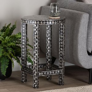 Modern Bone Inlay Wooden Side Table Luxury Handmade Bedside Wardrobe Decorative Accent End Table Custom Living Room Furniture - Product Image 5