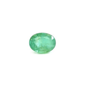 Émeraude ovale naturelle du Zambie 1,27 ct, pierre précieuse naturelle à facettes, prête à l'emploi pour la fabrication de bijoux - Product Image 1