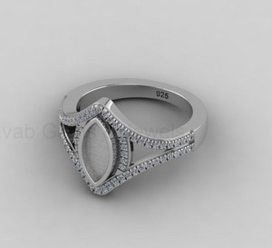 Solid 925 Silver 14k Gold Plated 6x12mm Marquise <b>Blank</b> Bezel Setting DIY Resin Jewelry - Product Image 4