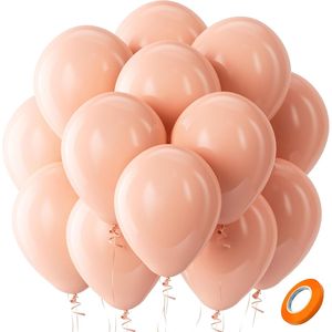 Palloncini in lattice color pesca Orchidea, confezione da 100, 12 pollici, arancione chiaro, per addio al nubilato, matrimonio, compleanno - Arancione pastello - Product Image 1