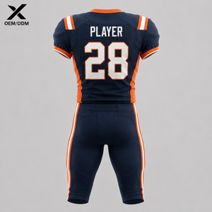 X Sports City Ensemble de football américain traditionnel en sergé et brodé, personnalisable, séchage rapide, vêtements de sport haute performance OEM/ODM - Product Image 2