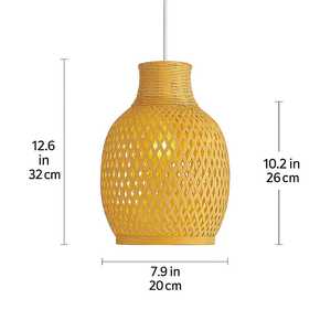 Lámpara Colgante de Bambú Tejida a Mano con Embalaje para Exportación |   Lámpara de Techo Ecológica Hecha a Mano para Hogar, Restaurante y Hotel - Product Image 3