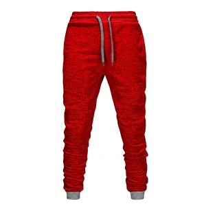 Men's Gray Elastic Waist Drawstring <b>Slim</b> Fit Sweatpants Casual <b>Joggers</b> Midweight Cotton Knitted - Product Image 3