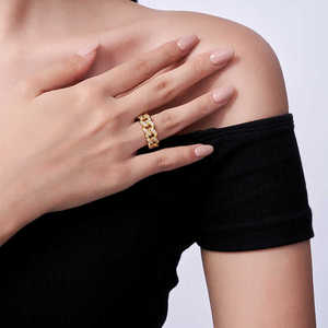 Bague Éternité Chaîne Massif en Or Massif 9K 10K 14K 18K avec Diamant de Laboratoire Rond Brillant Couleur DEF Clarté VS VVS - Product Image 6