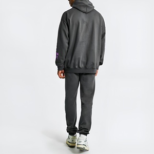 Conjunto de Sudadera con Capucha y Pantalones Deportivos de Forro Polar para Hombre, Ropa Deportiva Informal, Logotipos Bordados, Ropa de Invierno, Logotipo Personalizado, Venta al por Mayor - Product Image 2