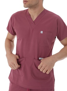 Conjunto de uniforme médico con logotipo personalizado para hombre, ropa médica de manga corta con cuello en V, ropa de enfermería para Hospital, médico, clínica, con bolsillos - Product Image 6